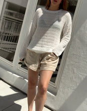 Load image into Gallery viewer, ISLA WHITE CROCHET SWEATER
