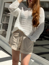 Load image into Gallery viewer, ISLA WHITE CROCHET SWEATER
